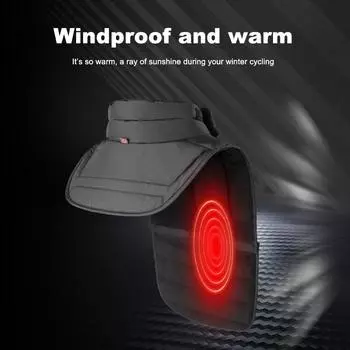 Зимний велосипедный чехол для шеи, ветрозащитный и сохраняющий тепло, уличный мотоциклетный утеплитель для шеи для мужчин и женщин чёрный