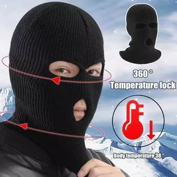 Зимний велосипедный головной убор, однотонная 3-отверстия, теплая шапка для холодной погоды, для активного отдыха на открытом воздухе белый