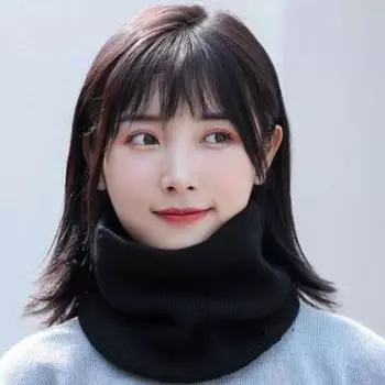 Зимний велосипедный шарф, двухслойный утеплитель для шеи, трикотажный, утолщенный, с флисовой подкладкой, эластичный, мягкий, круглый шарф, шейный платок серый