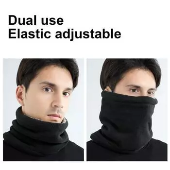 Зимний велосипедный шейный платок для холодной погоды 3-в-1 многофункциональный уличный защитный шарф для лица шапка-бини темно-серого