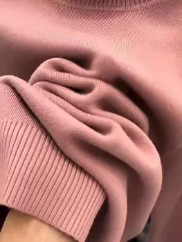 Зимний винтажный теплый утепленный свитер, женский корейский модный элегантный вязаный низ, женская однотонная трикотажная одежда, повседневные тонкие топы, новинка 2024 года S белый