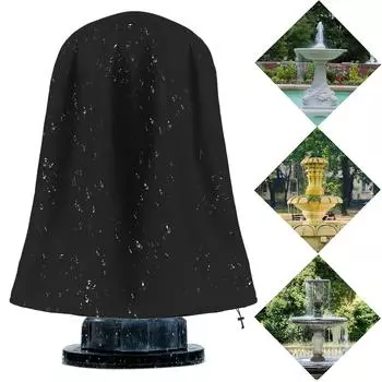 Зимний водонепроницаемый пылезащитный чехол для ванны для птиц с эластичным замком на шнурке D92XH107CM чёрный