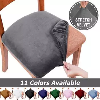Зимний водонепроницаемый съемный чехол на сиденье обеденного стула, бархатные чехлы на стулья, эластичная подушка для сиденья, чехол для стульев Housse De Chais 1 Piece синий