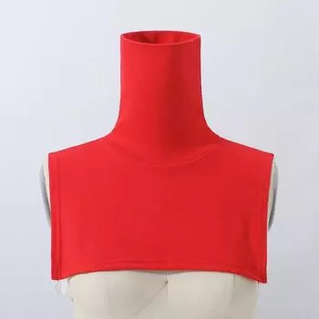 Зимний вязаный искусственный воротник Аксессуары для воротника из искусственного меха Аксессуары для одежды Основа для лацкана Шарф Головной убор Воротник-водолазка красный