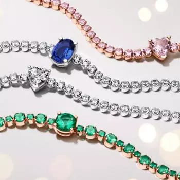 Зимний высококачественный новый стиль 925 стерлингового серебра сверкающий синий драгоценный камень классический теннисный браслет модный подарок для женщин 20cm