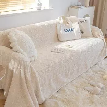 Зимний высококачественный плюшевый чехол для дивана, полотенце, полностью покрытый тканью, чехол против кошачьих царапин, одеяло, простая современная подушка для дивана, универсальный чехол 180*130cm