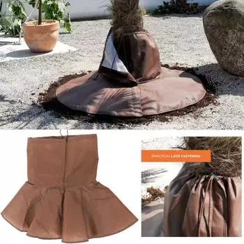 Зимний защитник корня дерева Многофункциональная термостатическая функция Эластичный шнур Защитный чехол от замерзания серый