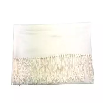 Зимний женский плюшевый шарф. Теплая шаль-шарф One Size бежевый