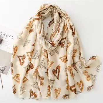 Зимний женский ретро этнический стиль хлопковый лен шарф на ощупь, мягкий атласный хлопок с горячим тиснением в форме сердца теплая и толстая шаль 180*88