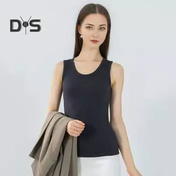 Зимний женский терможилет, бесшовный, бархатный, с быстрой фиксацией температуры, с круглым вырезом, облегающий, эластичный, без рукавов, внутренняя одежда, майка XL фиолетовый