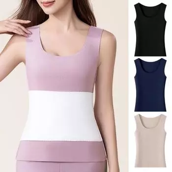 Зимний женский терможилет из бархата, двухсторонний, бесшовный, с бархатной подкладкой, с быстрой фиксацией температуры, облегающий, эластичный, без рукавов, внутренняя одежда M чёрный