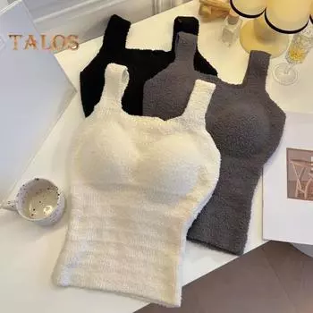 Зимний женский терможилет с нагрудными накладками, бесшовная немецкая бархатная подкладка, быстрая фиксация температуры, согревающий, облегающий, эластичный, без рукавов, внутренняя одежда серый