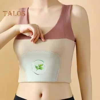 Зимний женский терможилет с нагрудными накладками, бесшовный бархатный, с быстрой фиксацией температуры, с V-образным вырезом, облегающий, эластичный, без рукавов, внутренняя одежда, нижняя майка XL хаки