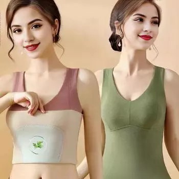 Зимний женский терможилет с нагрудными накладками, бесшовный бархатный, с быстрой фиксацией температуры, с V-образным вырезом, облегающий, эластичный, без рукавов, внутренняя одежда XL розовый