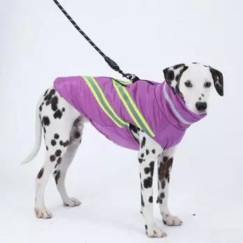 Зимний жилет для домашних животных, куртка на молнии, водонепроницаемое пальто для домашних животных, куртка с хлопковой подкладкой для собак, ветрозащитная одежда для собак, костюм для больших собак, наряд S