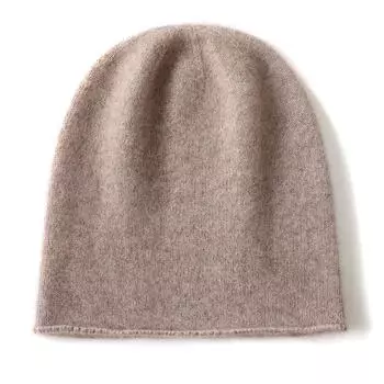 Зимняя 100% кашемировая вязаная унисекс теплая шапка высокого качества однотонная шапка для отдыха с рукавами для мужчин и женщин высокого качества шапка One Size