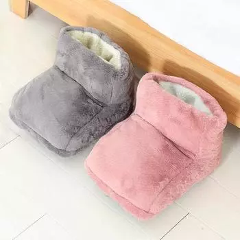 Зимняя электрическая грелка для ног с зарядкой через USB, мягкая плюшевая моющаяся грелка для ног, улучшающая сон, бытовой коврик для согрева ног as pictured