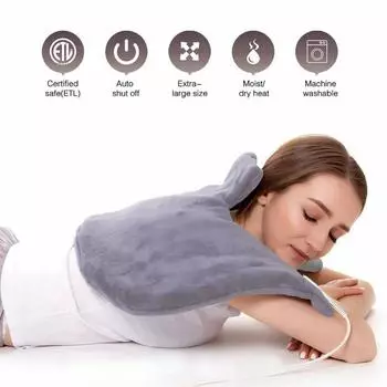 Зимняя электрическая грелка, влажная грелка для шеи, плеч, спины, облегчение боли, термотерапия, регулятор температуры, ЕС, США