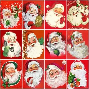 Зимняя алмазная живопись 5d Merry Christmas Полный макет Алмазная картина Стразы Картины Алмазная мозаика Распродажа Домашний декор стены Full Round 20x25CM