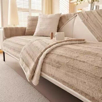 Зимняя бархатная диванная подушка, утолщенная Нескользящая диванная подушка для гостиной, роскошный диван, подлокотник, спинка, пылезащитная декоративная наволочка 70x70cm белый