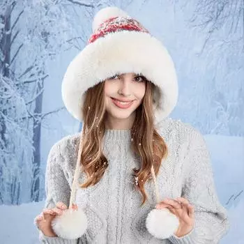 Зимняя бархатная теплая защитная шапка-бомбер из трикотажной шерсти женская плюшевая бейсболка синий/серый