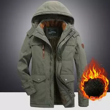 Зимняя бархатная утолщенная хлопковая куртка с подкладкой Куртка средней и длинной длины с подкладкой Теплая хлопковая куртка с подкладкой Куртка с несколькими карманами M