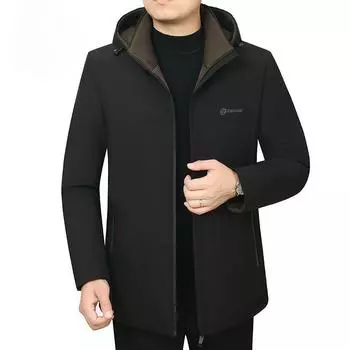 Зимняя бархатная утолщенная хлопковая одежда для среднего возраста, теплая одежда для папы и пожилых людей с хлопковой подкладкой, мужская куртка-пиджак M