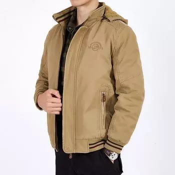 Зимняя бархатная утолщенная свободная хлопковая подбитая одежда мужская большого размера с несколькими сумками для инструментов теплая хлопковая одежда мужские куртки M