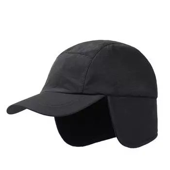 Зимняя бейсболка с защитой ушей, полар-флис, шапочка для пешего туризма, повседневная шапка-наушники для мужчин, для лыж