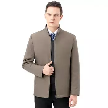 Зимняя белая куртка на утином пуху, мужская, со съемной подкладкой, теплая куртка для среднего возраста, деловая, повседневная куртка 170