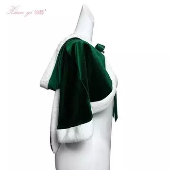 Зимняя чистая страсть бархатная шаль с капюшоном и кроличьими ушками комедийная рождественская накидка тематическая одежда аксессуары