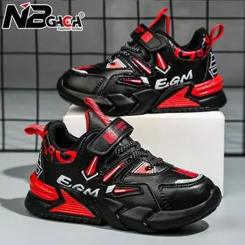 Зимняя детская повседневная обувь, модная удобная детская обувь для мальчиков, кожаные кроссовки, нескользящие школьные кроссовки для прогулок 30