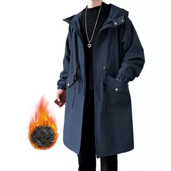 Зимняя длинная теплая Melton Chester Cold Long [Candy Kiosk] Мужская одежда, пальто, наполнитель, пальто, ветровка, свободного покроя, свободная, однотонная, защита,