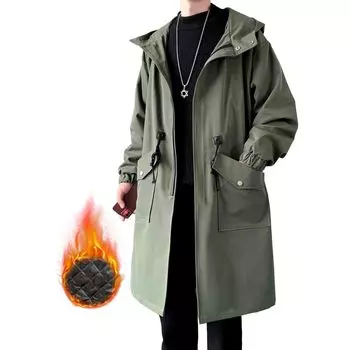 Зимняя длинная теплая Melton Chester Cold Long [Candy Kiosk] Мужская одежда, пальто, наполнитель, пальто, ветровка, свободного покроя, свободная, однотонная, защита,