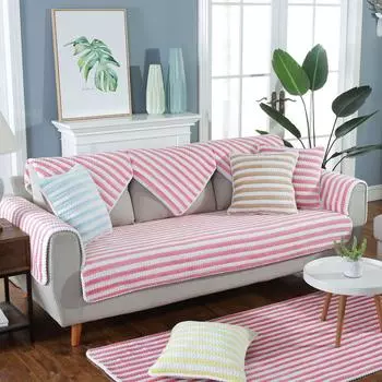 Зимняя фланелевая подушка для дивана, подушка из утолщенной ткани, простой и противоскользящий плюшевый чехол для дивана, подушка для эркера 70*70CM