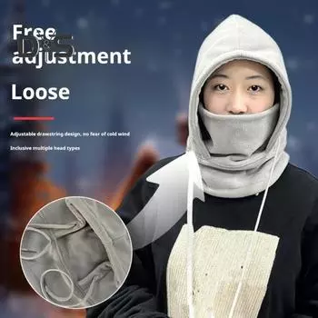 Зимняя флисовая балаклава, теплая лыжная подушка для лица, ветрозащитная для холодной погоды, шейный платок, капюшон, шапка для мальчиков и девочек, для велоспорта, катания на лыжах, пешего туризма серый
