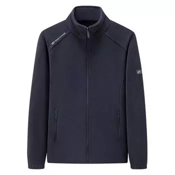 Зимняя флисовая куртка для активного отдыха, флисовая внутренняя подстежка для мужчин и женщин, штурмовая куртка, кардиган, теплая и толстая флисовая куртка с двухсторонним воротом XXXXL чёрный