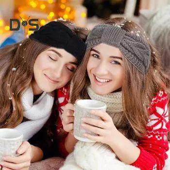 Зимняя флисовая повязка на голову, однотонная, с перекрученной текстурой, утолщенная, теплая, эластичная, удобная, вязаная, утепленная повязка на голову