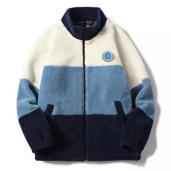 Зимняя флисовая пушистая куртка, уличная одежда, пальто на нечеткой молнии, мужская осенняя легкая бархатная куртка из баранины M