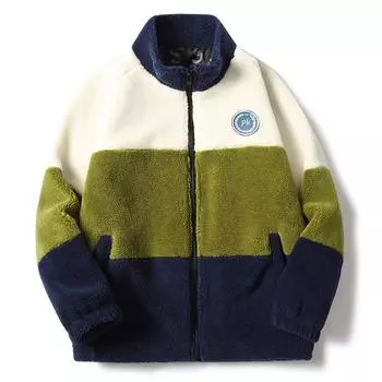 Зимняя флисовая пушистая куртка, уличная одежда, пальто на нечеткой молнии, мужская осенняя легкая бархатная куртка из баранины M