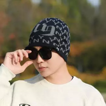 Зимняя флисовая теплая новая мужская шапка-пуловер для езды на велосипеде и путешествий от холода, трикотажная шерстяная шапка для защиты ушей one size fits all серый