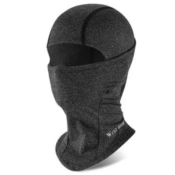 Зимняя флисовая теплая шапка для лица для детей, пылезащитный ветрозащитный детский шарф для лица, утеплитель для шеи чёрный