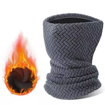 Зимняя флисовая толстая теплая маска платок ветрозащитный холодостойкий шейный платок велосипедное снаряжение светло-серый