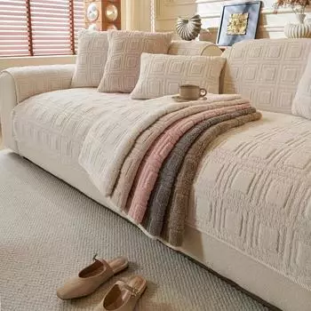 Зимняя гостиная нескользящая теплая толстая плюшевая подушка для дивана чехлы для дивана housses De canape Slipcover Funda Sofa Mats 70x70