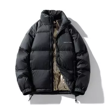 Зимняя графеновая ветрозащитная теплая белая утиная пуховая куртка мужская модная повседневная черная золотая куртка мужская M