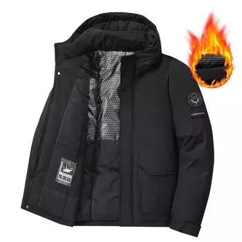 Зимняя хлопковая куртка мужская рабочая одежда с несколькими карманами, простая куртка мужская уличная толстая куртка из графенового хлопка XXXXXL