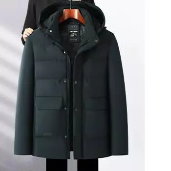 Зимняя хлопковая куртка с подкладкой Куртка средней длины Утепленная куртка Утолщенная куртка для людей среднего и пожилого возраста S