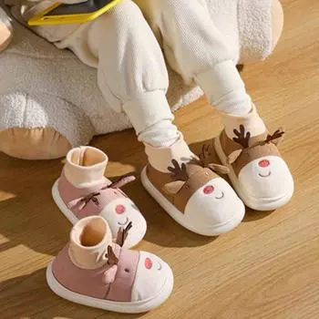 Зимняя хлопковая обувь для маленьких и средних детей, младенцев и малышей, сумки и теплая обувь, домашние тапочки для девочек 21 хаки