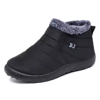 Зимняя хлопковая обувь для мужчин и женщин, утолщенные бархатные хлопковые ботинки, зимние ботинки 36