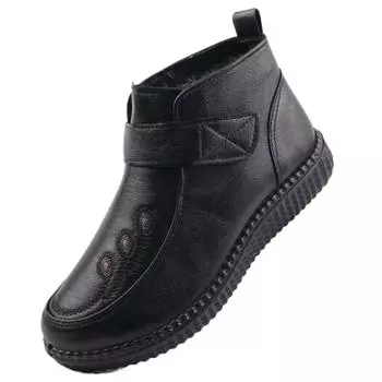 Зимняя хлопковая обувь для женщин среднего и пожилого возраста - плюс бархат, теплая, обувь из ткани Beijing Cloth 37 красный